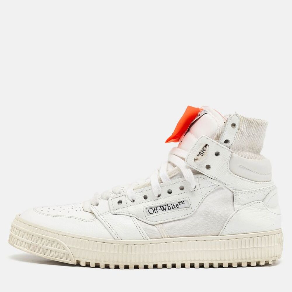 Off-White 3.0 Off Court Size 39 White Canvas And Leather High Top Sneakers